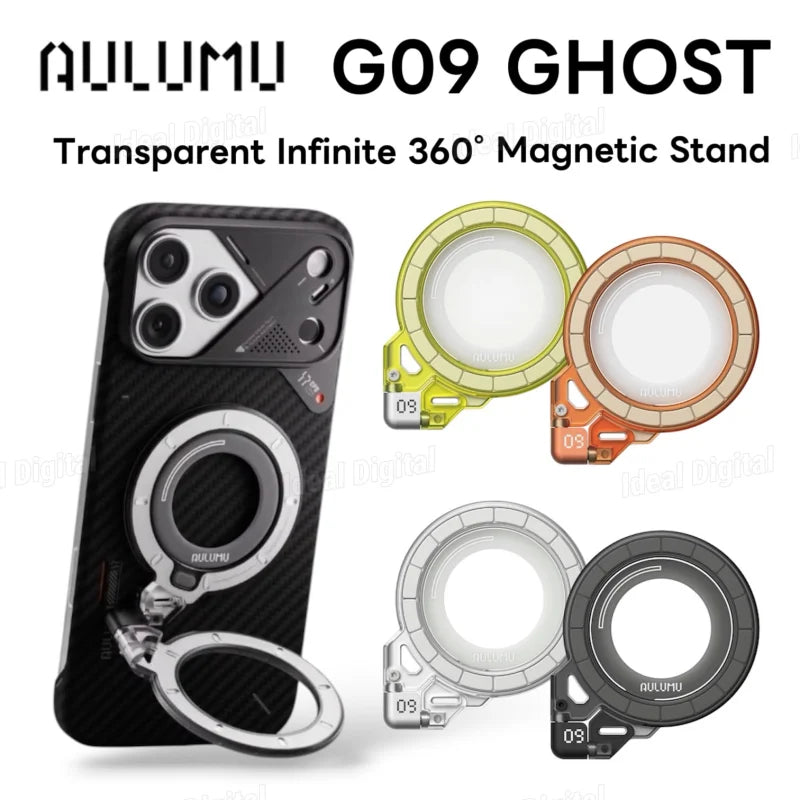 AULUMU - Infinite 360° MagSafe Stand G09 Ghost 多角度磁吸手機支架 三軸旋轉