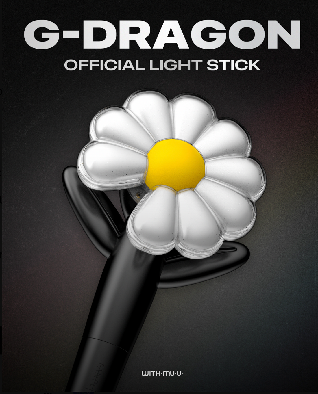 G-DRAGON OFFICIAL LIGHT STICK 官方應援手燈+燈座 GD大花 雛菊