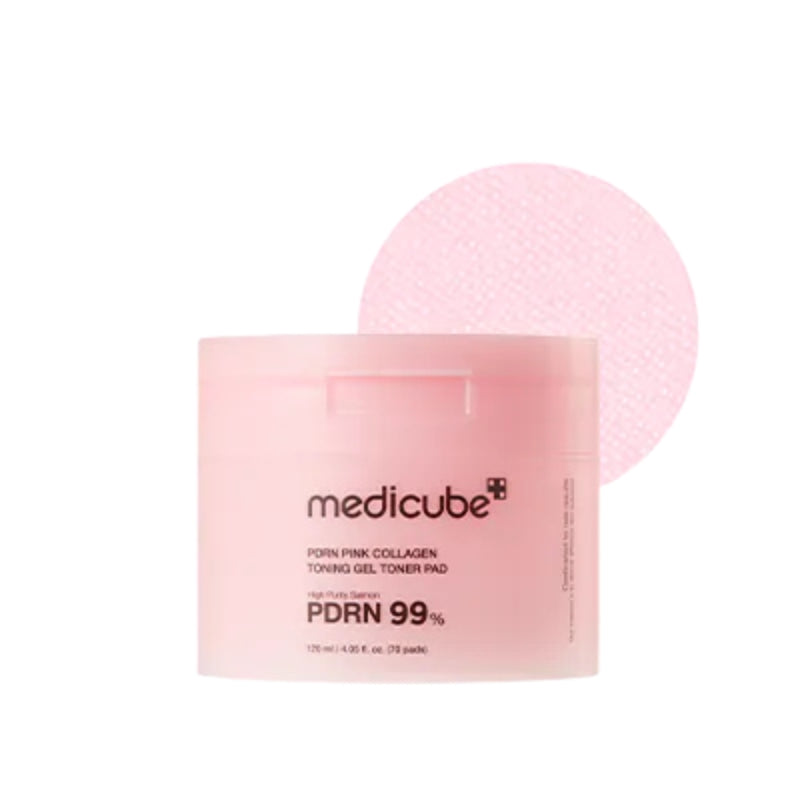 Medicube - PDRN Pink Collagen Toner Pads 粉紅膠原凝膠爽膚棉 80片增量裝 (70 Pads+10 Pads)【平行進口】