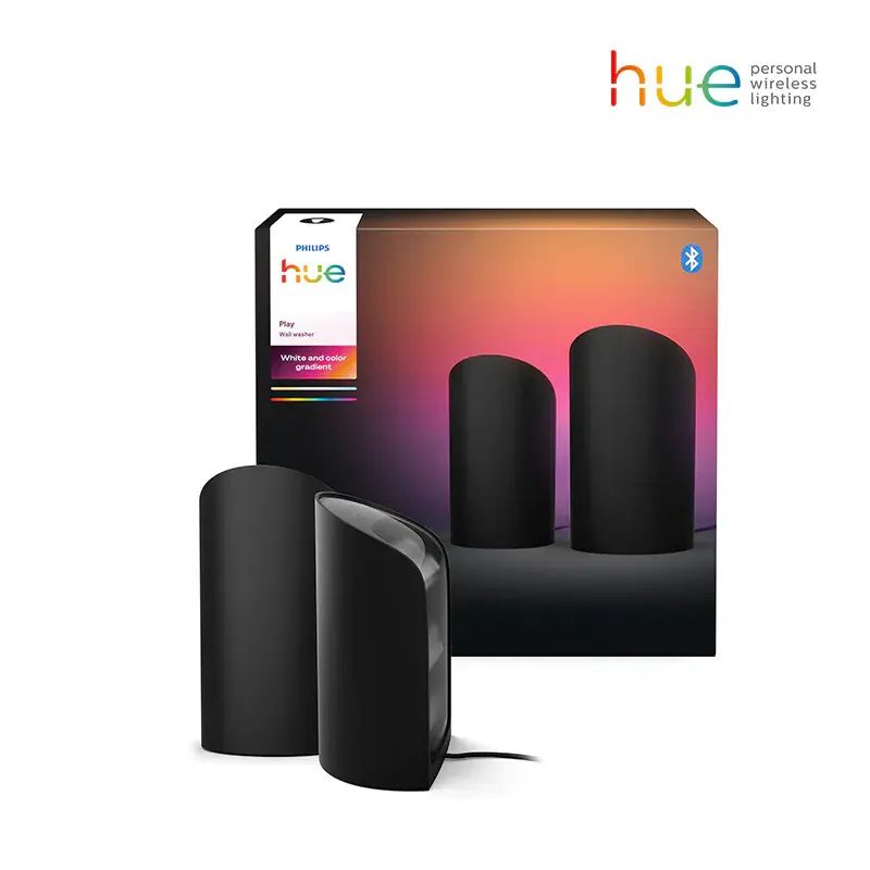 Philips - Hue Wall Washer 2件裝 (Black) 漸變全彩情境燈組 氣氛燈 電視燈【香港行貨】