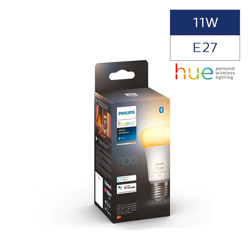 Philips - Hue E27 黃白光智能燈泡 11W 黃光白光燈膽【香港行貨】