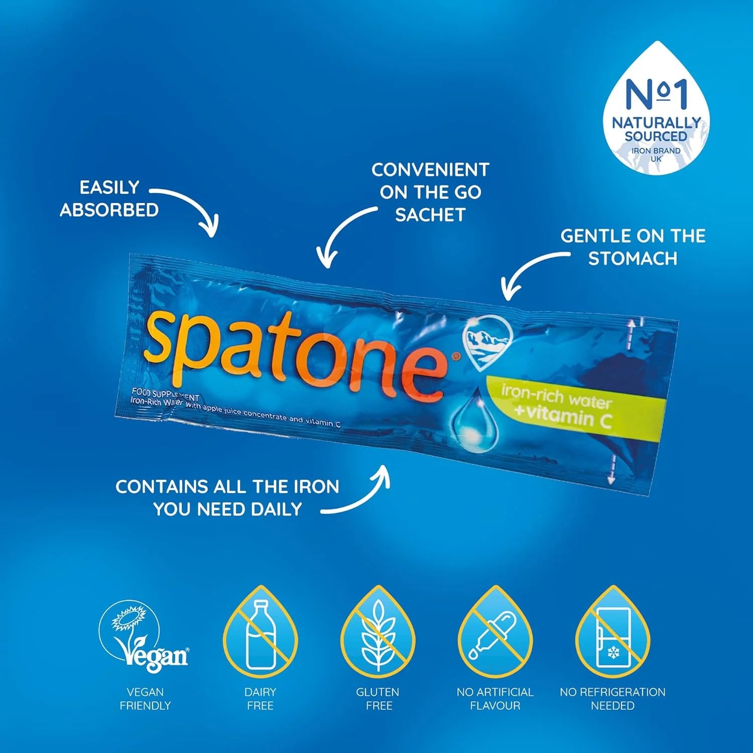 Spatone - 英國天然鐵水 鐵質水能 (28日裝) 蘋果味 Iron Water【Expire: 11/2028】