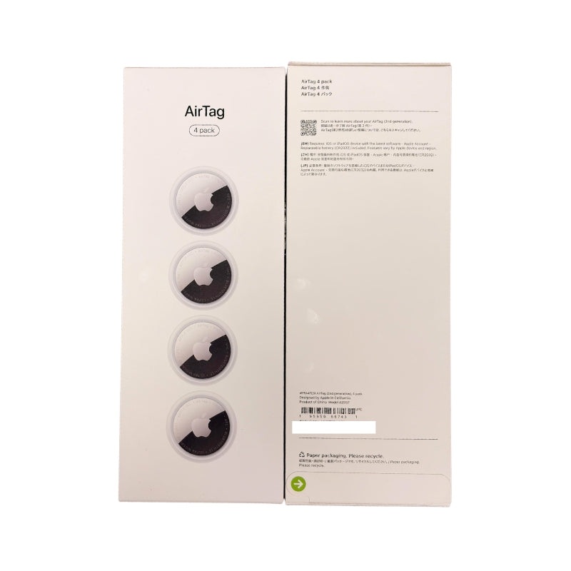 Apple - AirTag2 Gen2 第二代 (2nd Generation) 聲音提升50% 感應距離更遠 A2937 (1個裝/4個裝)【香港行貨】