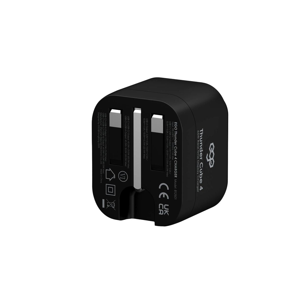 ego - 65W ThunderCube 4 摺疊插頭充電器 B12601【香港行貨】