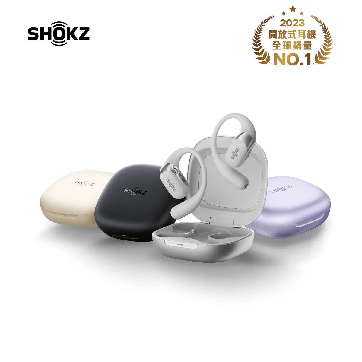 Shokz - OpenFit 2+ (2 Plus) 雙單元開放式藍牙耳機 T921 支援DolbyAudio 無線快充【香港行貨】