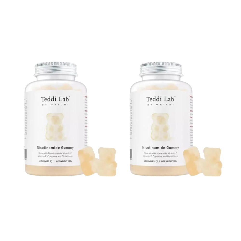 Unichi - Teddi Lab 酰胺精華美白小熊軟糖 茉莉花葡萄柚口味 (60粒) Nicotinamide Gummy Plus