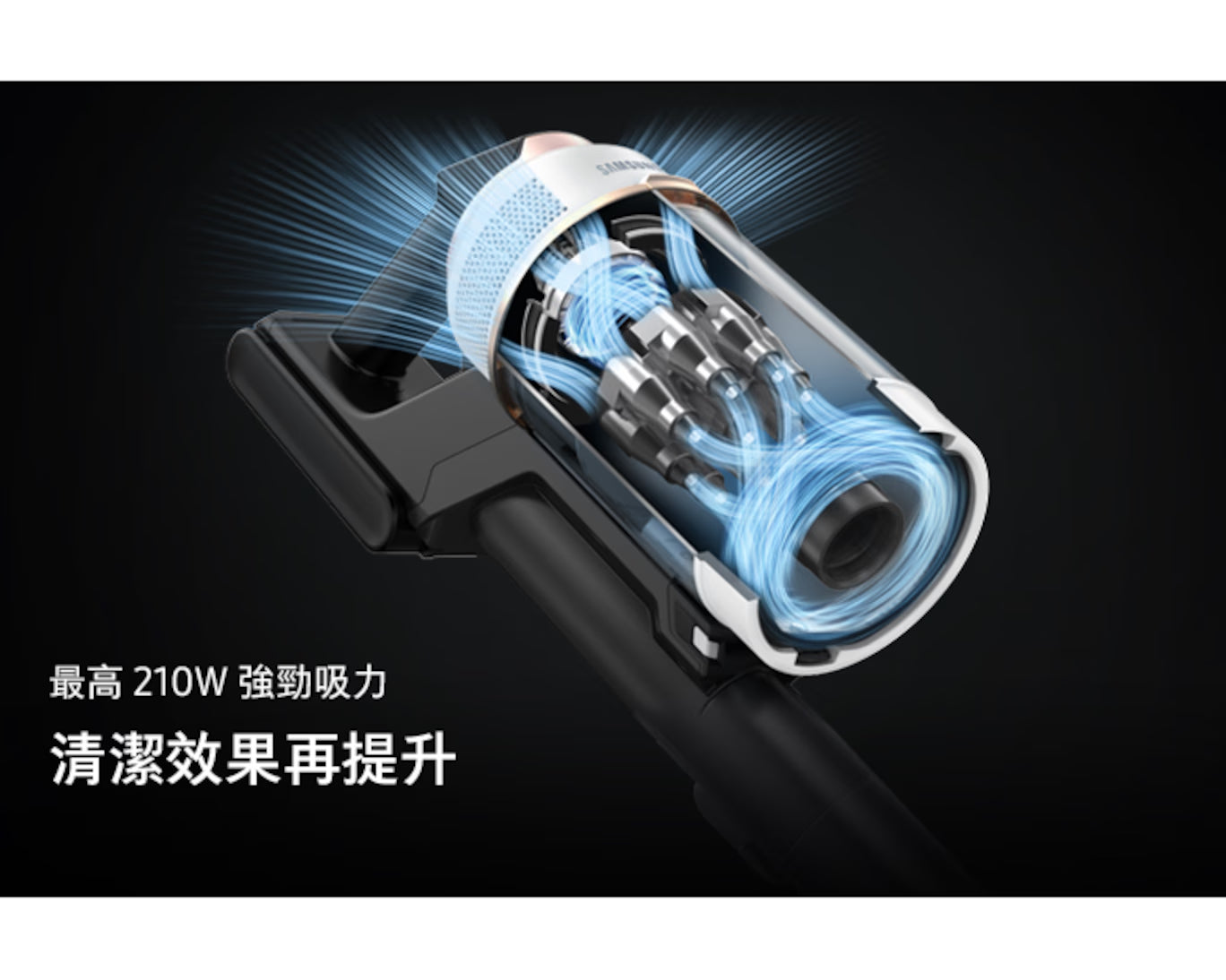 Samsung三星 - Bespoke Jet Complete Vacuum Cleaner 210W吸力 旋風吸塵機 (白色) VS20A95843W【香港行貨】