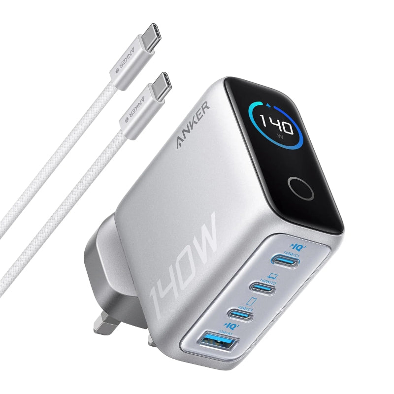 Anker - 140W 4-Port輸出牆插充電器 連USB-C充電線 (PD 3.1) B2697【香港行貨】