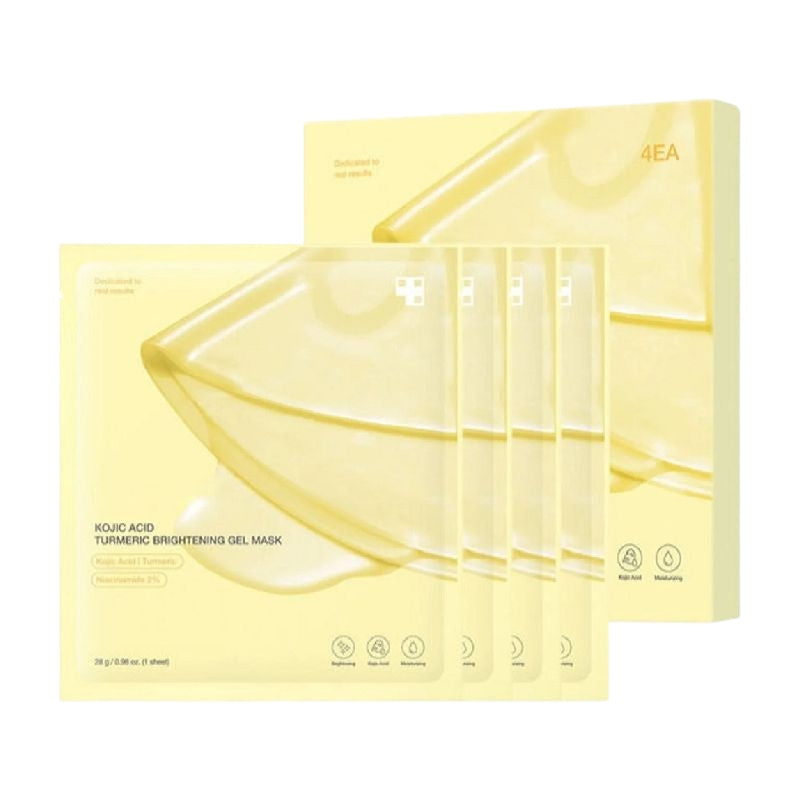 Medicube - Kojic Acid Turmeric Brightening Gel Mask 麴酸薑黃透亮凝膠面膜 (4ea/4片)【平行進口】