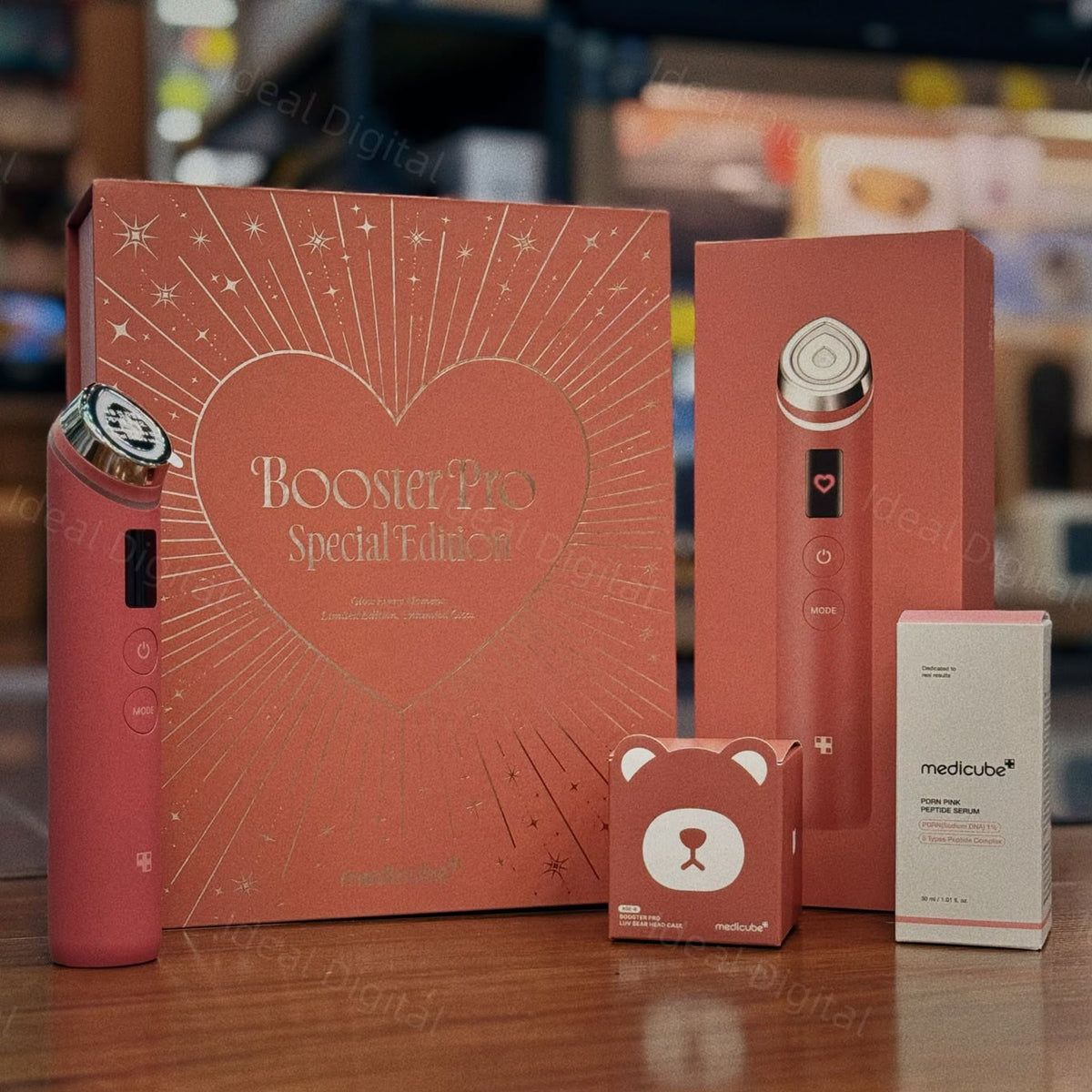 Medicube - Age-R Booster Pro Special Edition Set (Heart Edition) 6in1 多功能美容儀套裝 套裝附PDRN粉紅胜肽膠原蛋白安瓶【平行進口】