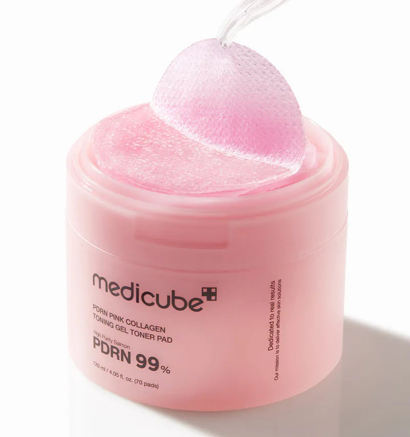 Medicube - PDRN Pink Collagen Toner Pads 粉紅膠原凝膠爽膚棉 (70 Pads)【平行進口】