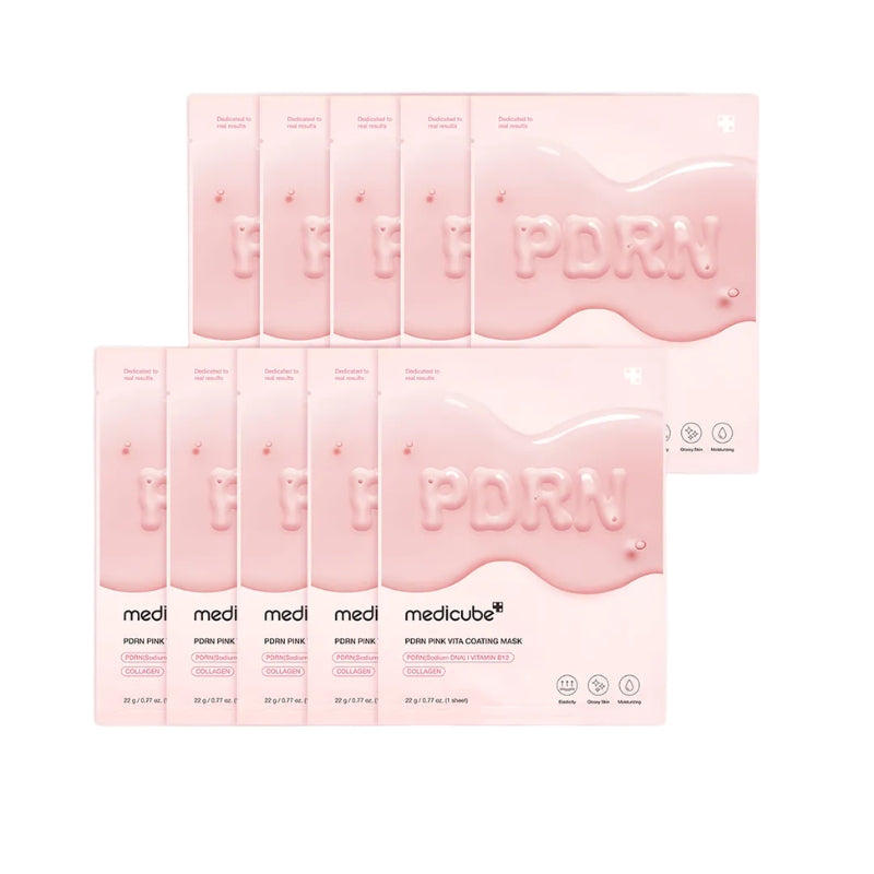 Medicube - PDRN Pink Vita Coating Mask 粉紅維他命濃縮面膜 (10ea/10片)【平行進口】
