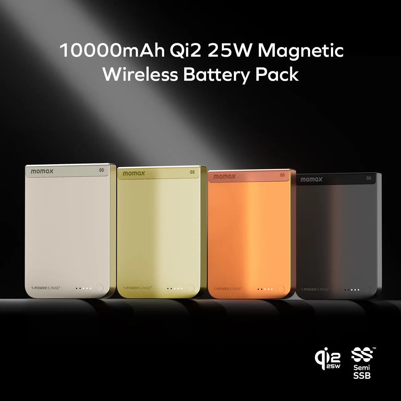 Momax - 1-Power S.Pass2 半固態磁吸流動電源 IP163Q22 外置電 行動電源 尿袋 (10000mAh, CCC認證, SSB)【香港行貨】