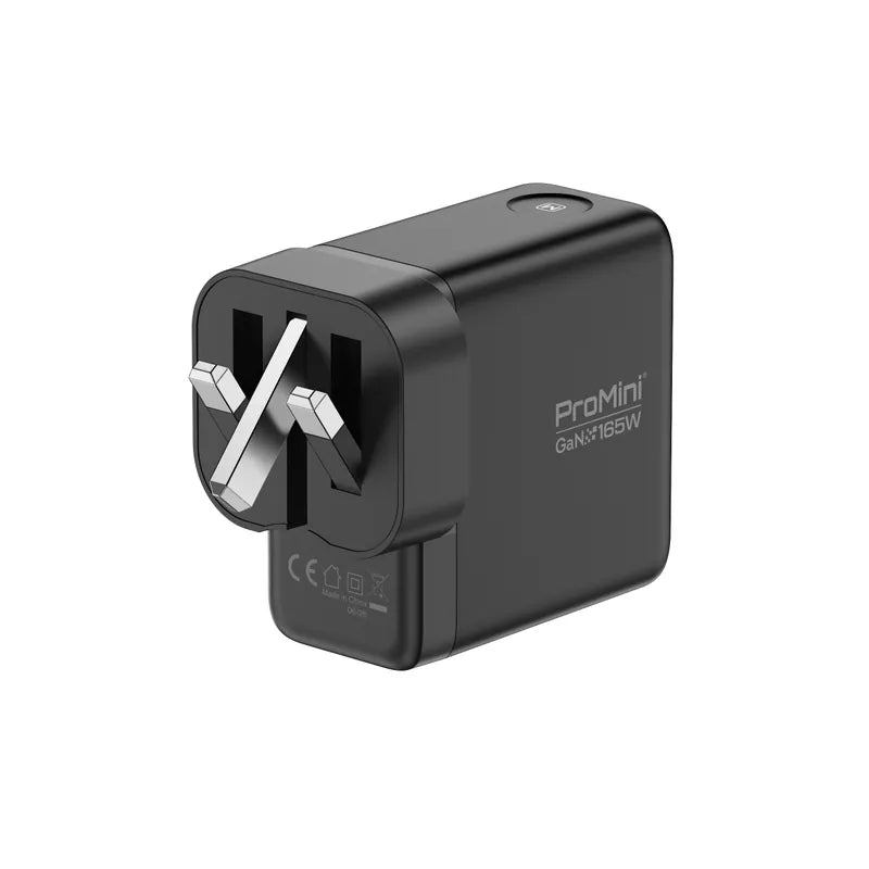 ProMini - GF165P Ultra UI顯示PD3.1 GaN 165W 摺疊三腳快速充電器 多功能多模式快充【香港行貨】