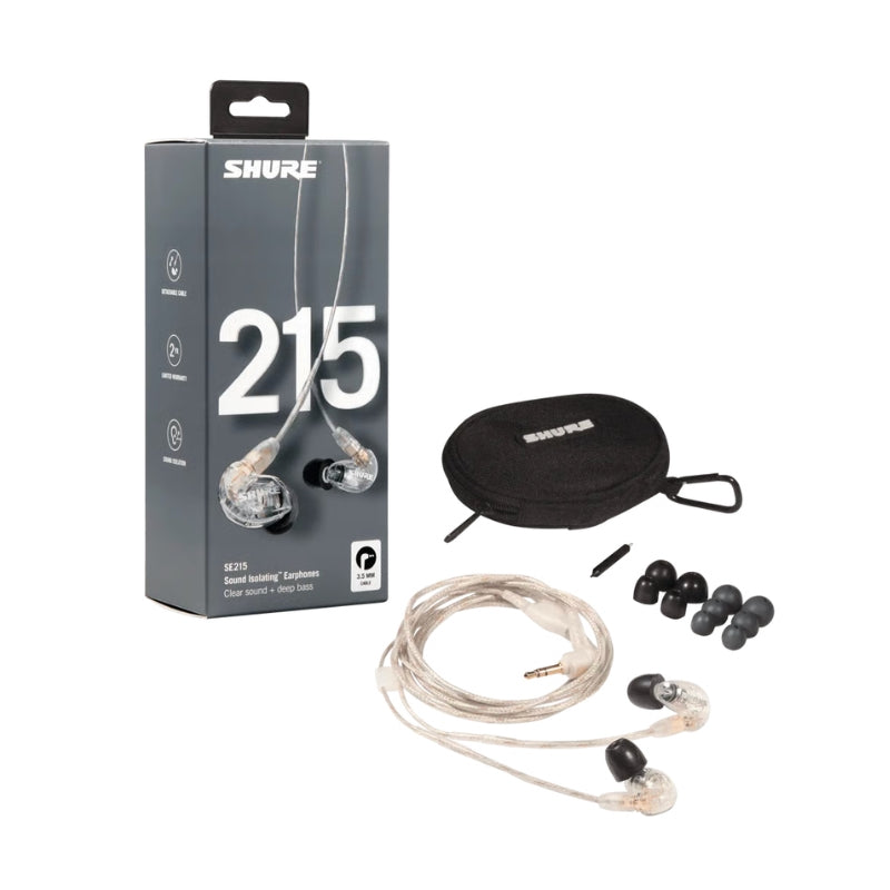 Shure - SE215 Professional Sound Isolating Earphones 專業隔音有線入耳式耳機【香港行貨】