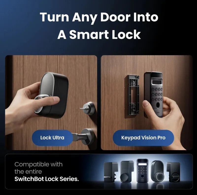 SwitchBot - Keypad Vision Pro (Vision Pro解鎖器) 支援掌紋、3D 人臉 ID、指紋、密碼、NFC 卡、應用程式解鎖【香港行貨】