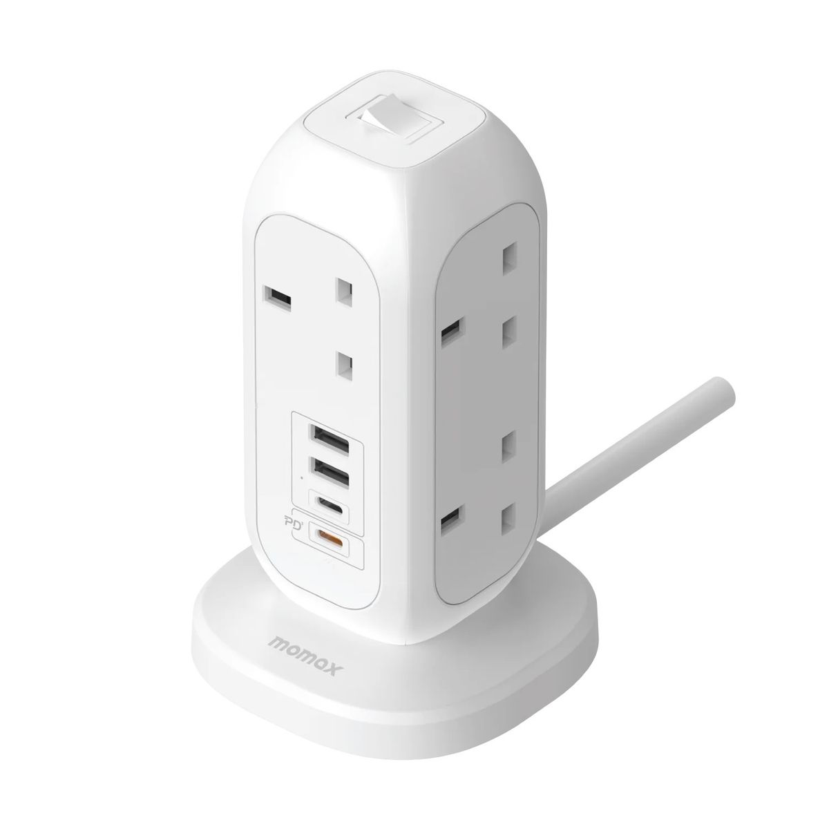Momax - 1-Plug PD20W 2A2C 7位直立式拖板 US18【香港行貨】