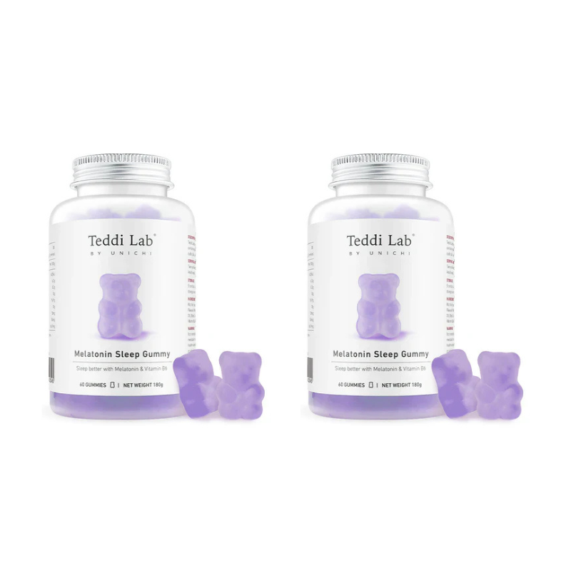 Unichi - Teddi Lab 褪黑素酣睡小熊軟糖 (60粒) 3mg褪黑激素 檸檬&薰衣草口味  Melatonin Sleep Gummy【Expire: 03/2029】