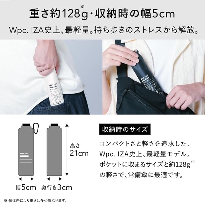 Wpc. - IZA系列 ULTRA LIGHT ZA018 All-Weather Umbrella 超輕180g遮 隔熱折疊雨傘 (UV Protection, UPF50+)