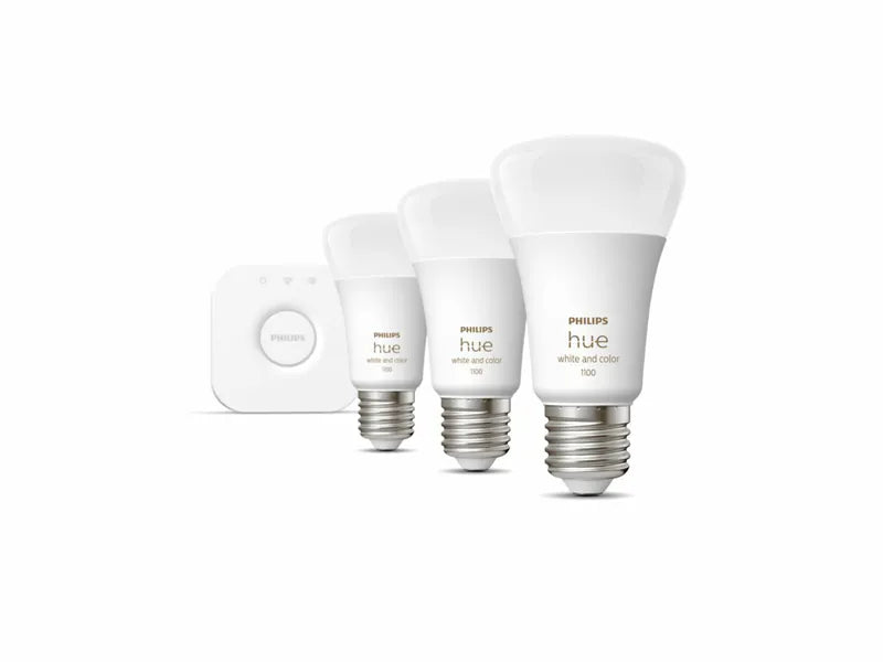 Philips - Hue E27 彩光燈泡入門套裝 11W 白色+彩色燈膽 White And Color Ambiance Starter Kit 1100lm【香港行貨】