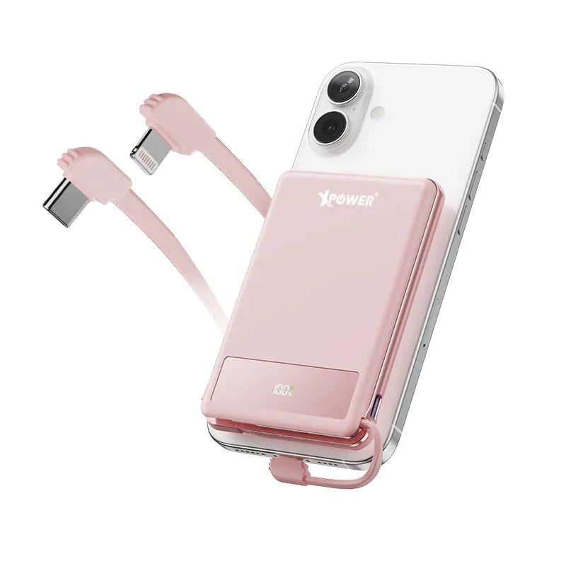 XPower - MagThin 10 MT10數顯 PD3.0 內置雙線行動電源 尿袋 *沒有磁吸* (10000mAh, CCC認證, 3C可追溯二維碼)【香港行貨】