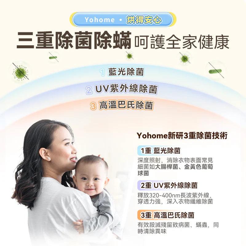 Yohome 家の逸 - YH-021 家居晾衫乾衣機 雙核Max多件速乾除菌淨味暖衣 4合1免安裝折疊可移動烘乾機PRO【香港行貨】