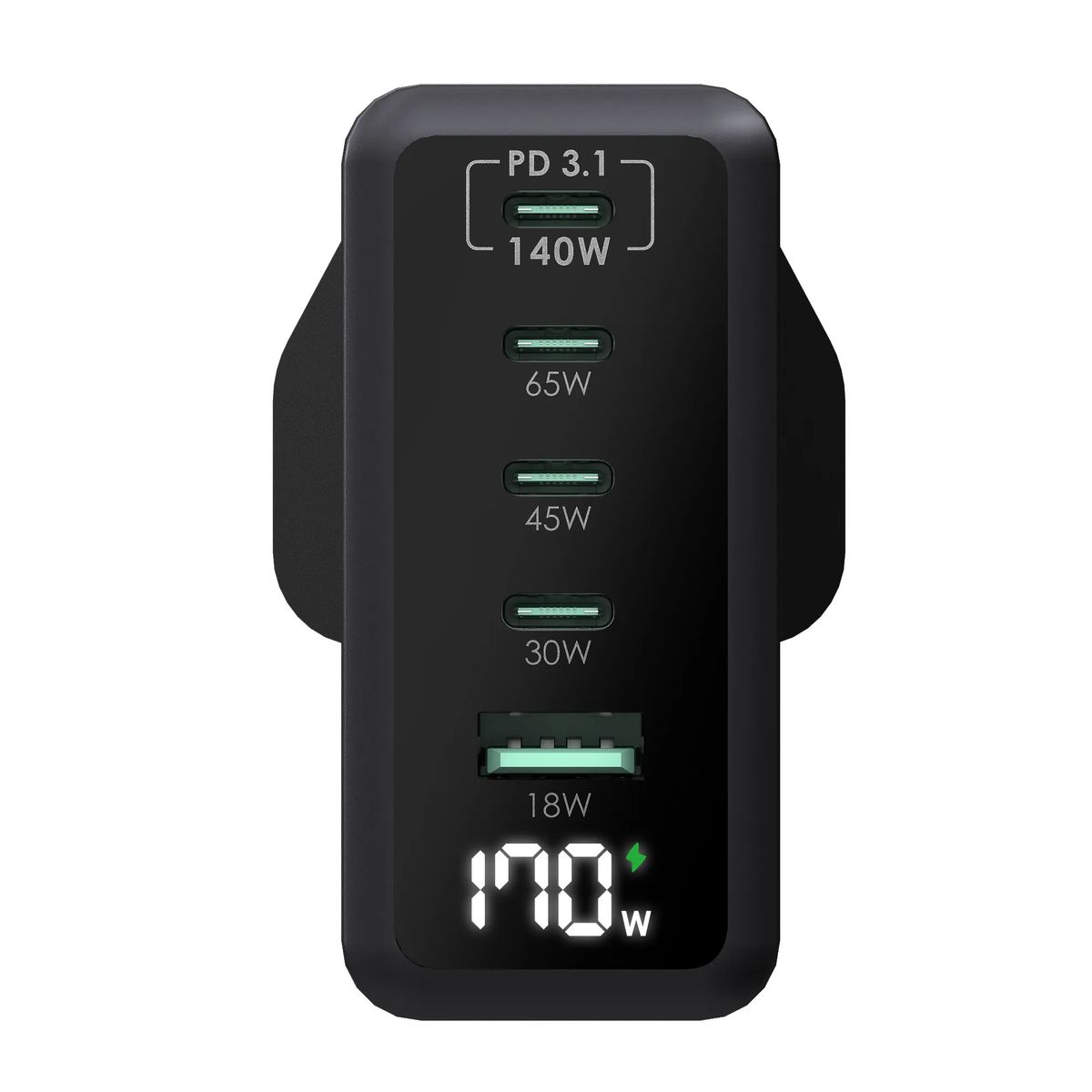 ego - 170W Mighty Gen2 5-Ports充電器 牆插快速充電器 MT170W【香港行貨】