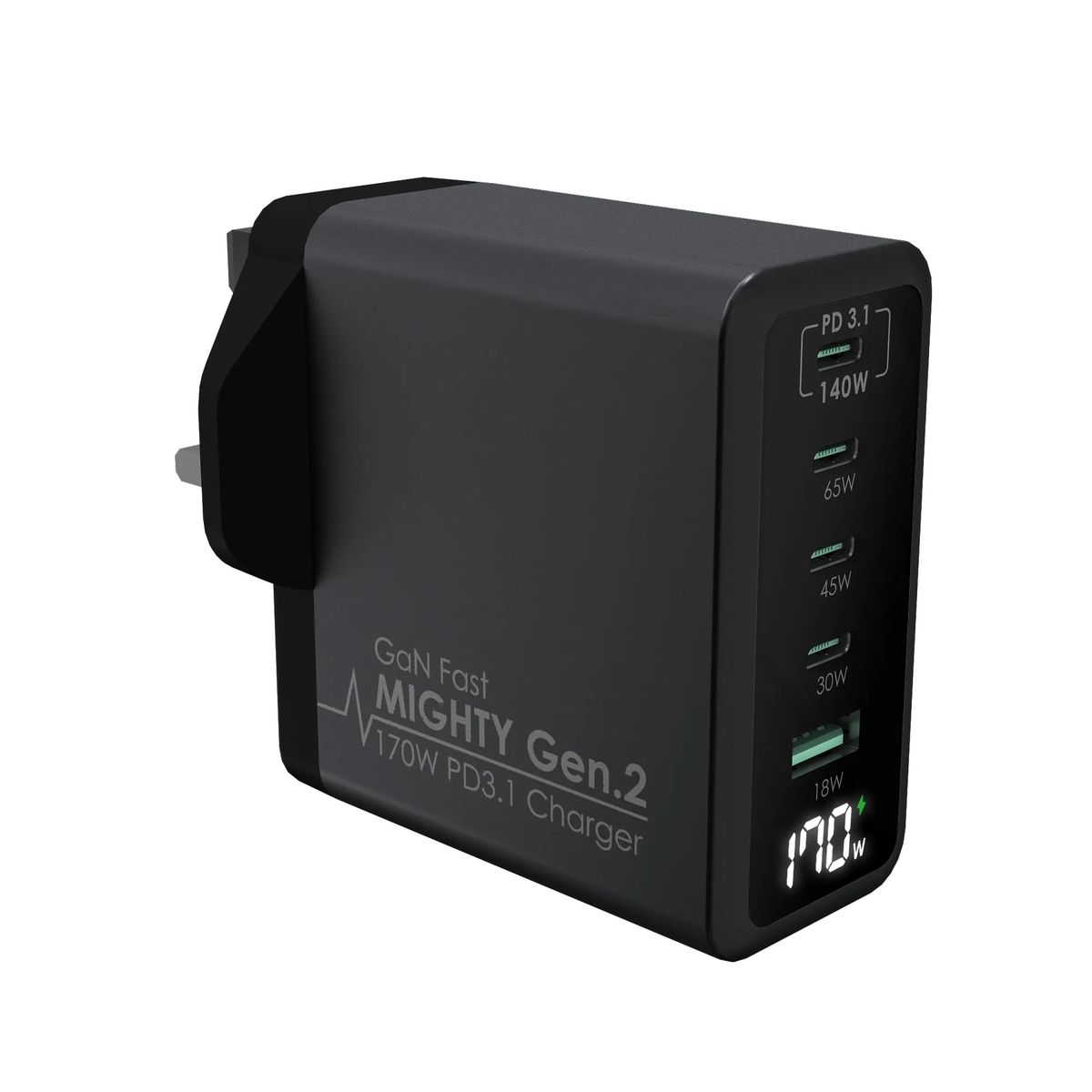ego - 170W Mighty Gen2 5-Ports充電器 牆插快速充電器 MT170W【香港行貨】