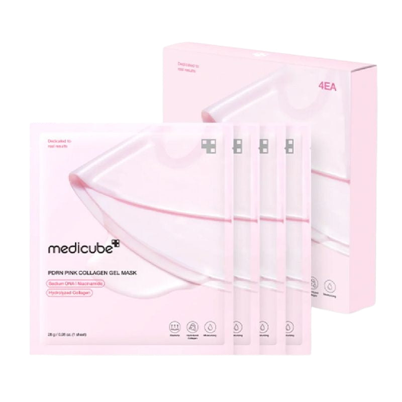 Medicube - PDRN Pink Collagen Gel Mask 粉紅胜肽膠原凝膠面膜 (4ea/4片)【平行進口】