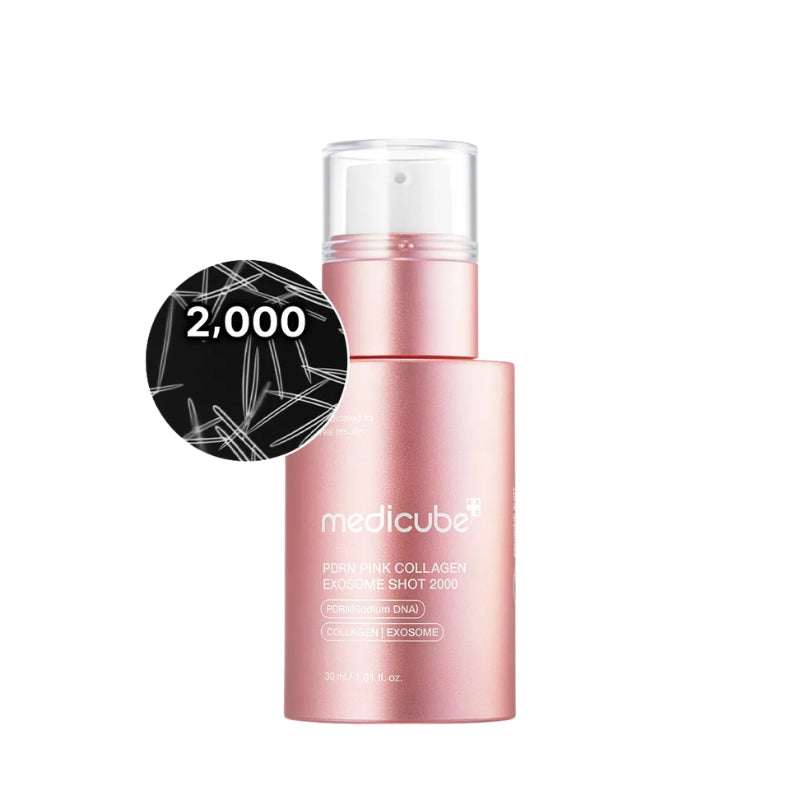 Medicube - PDRN PINK COLLAGEN EXOSOME SHOT 2000 粉紅膠原外泌體微針安瓶 2000 (30ml)【平行進口】