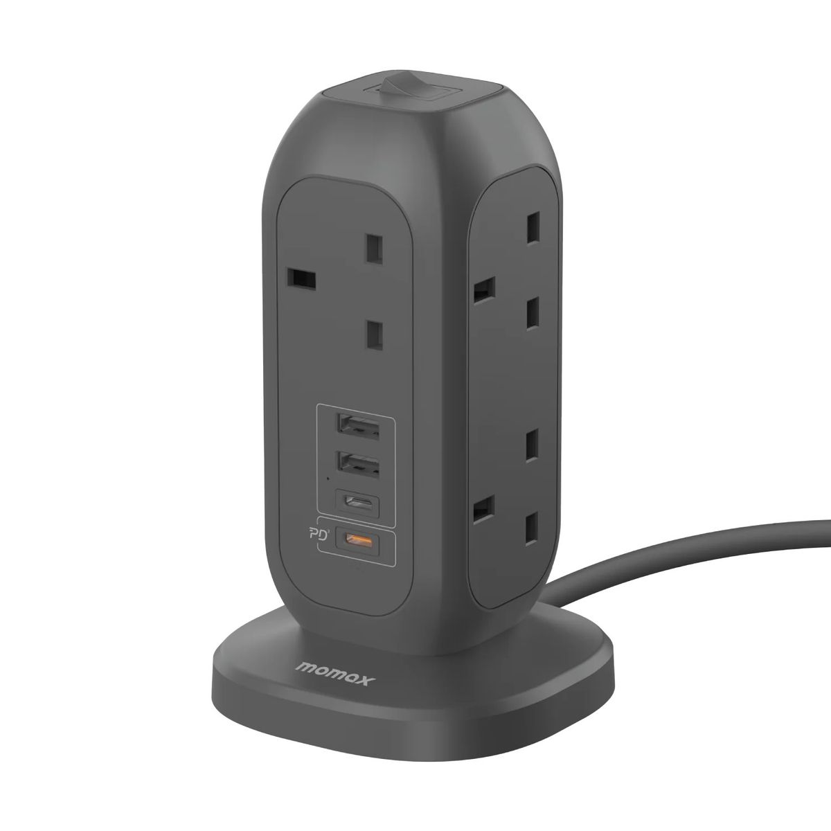 Momax - 1-Plug PD20W 2A2C 7位直立式拖板 US18【香港行貨】